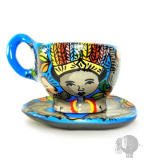 Mud Cup and Plate Embera Indigenous