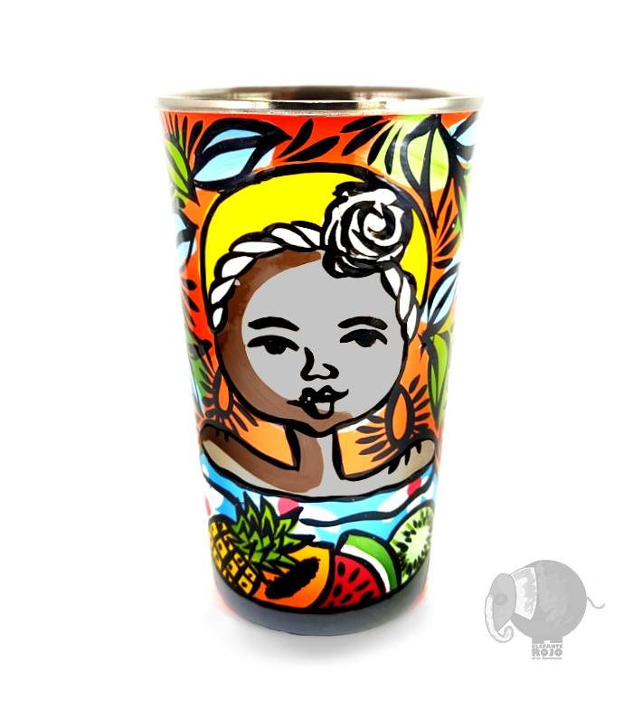Vaso de Palenqueras con Turbante.