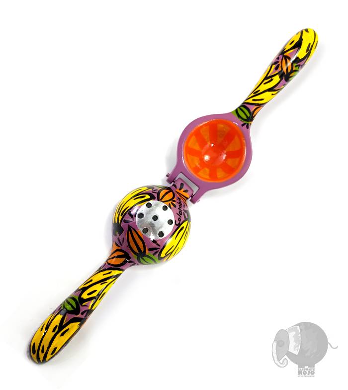Exprimidor de Limón pintado a mano - Frutas (Bananos).