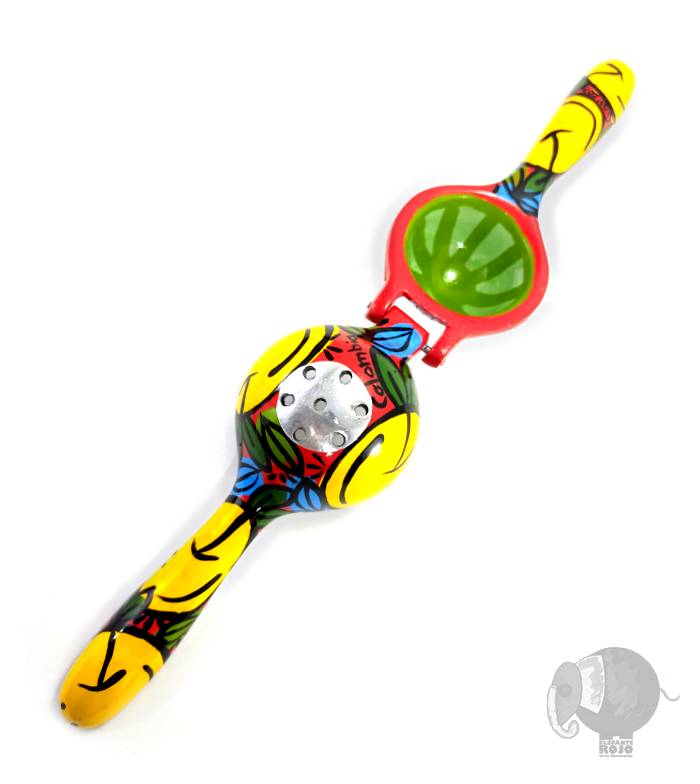 Exprimidor de Limón pintado a mano - Frutas (Naranja amarilla).