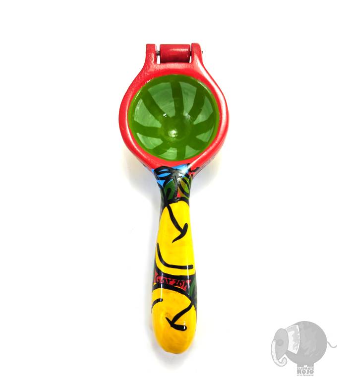 Exprimidor de Limón pintado a mano - Frutas (Naranja amarilla). - Image 2
