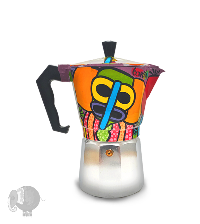 Cafetera de Mascaras del Carnaval de Barranquilla (marimonda).