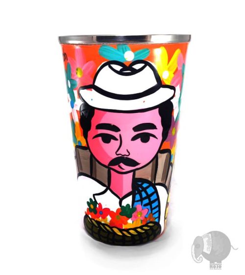 Vaso de Campesinos Silleteros Paisas.