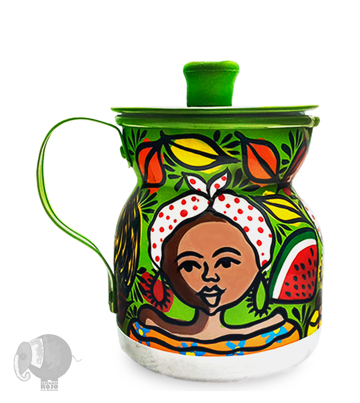 Olleta Chocolatera de Palenquera con Pañoleta.